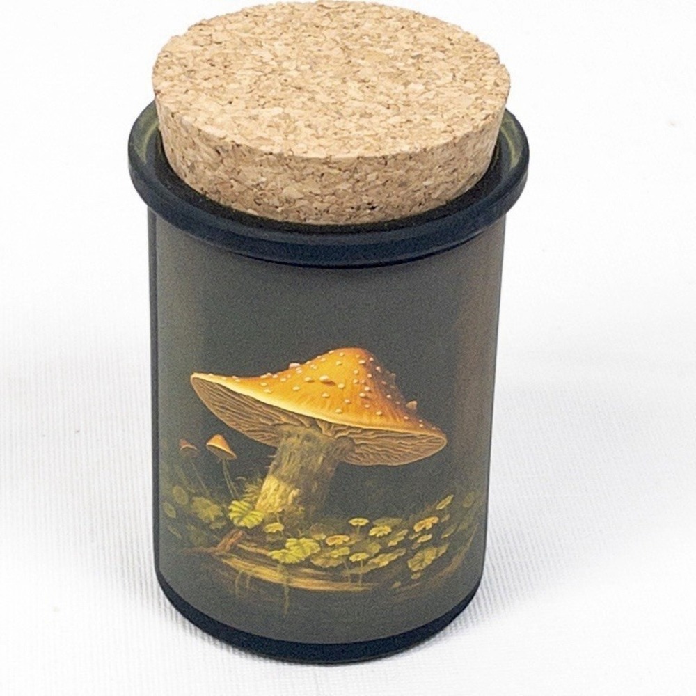 Montana Farmacy Co Amuseum Series Natural Candle Glass Jar Cork Lid Mushroom